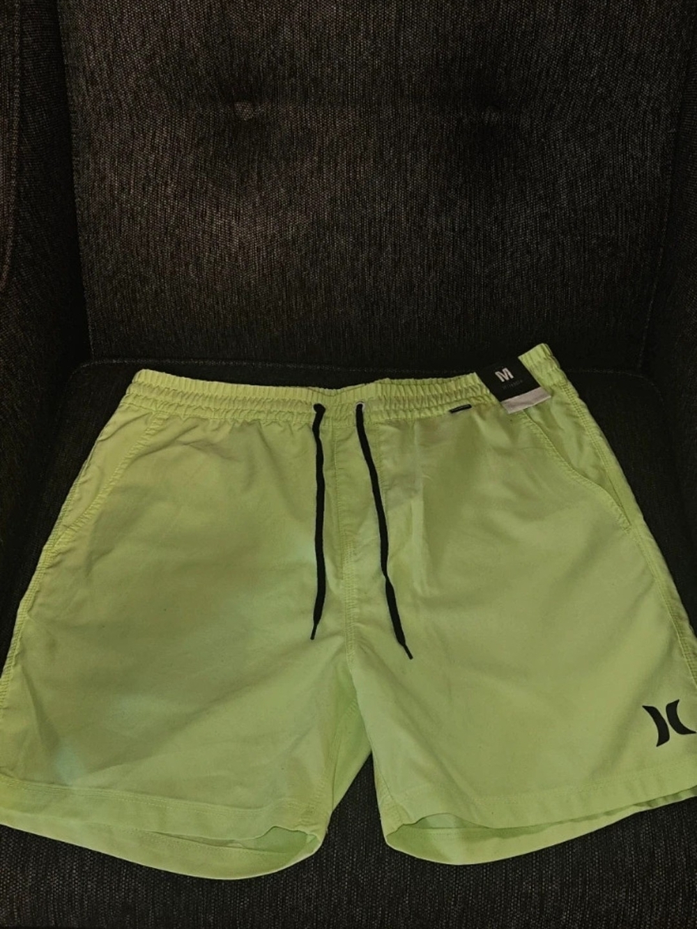 Hurley OAO Crossdye Volley 17 Men's Green Shorts Medium Like New